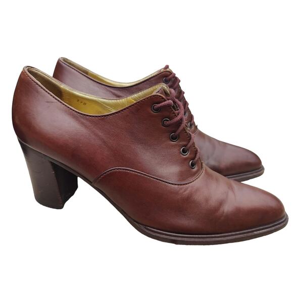 Brown leather Walter Steiger ankle booties sz9 - Picture 3 of 8